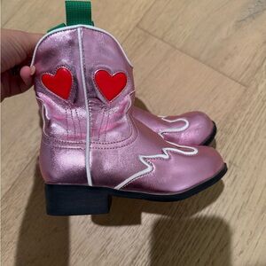 Pink Heart Cowboy Toddler Girl Boots